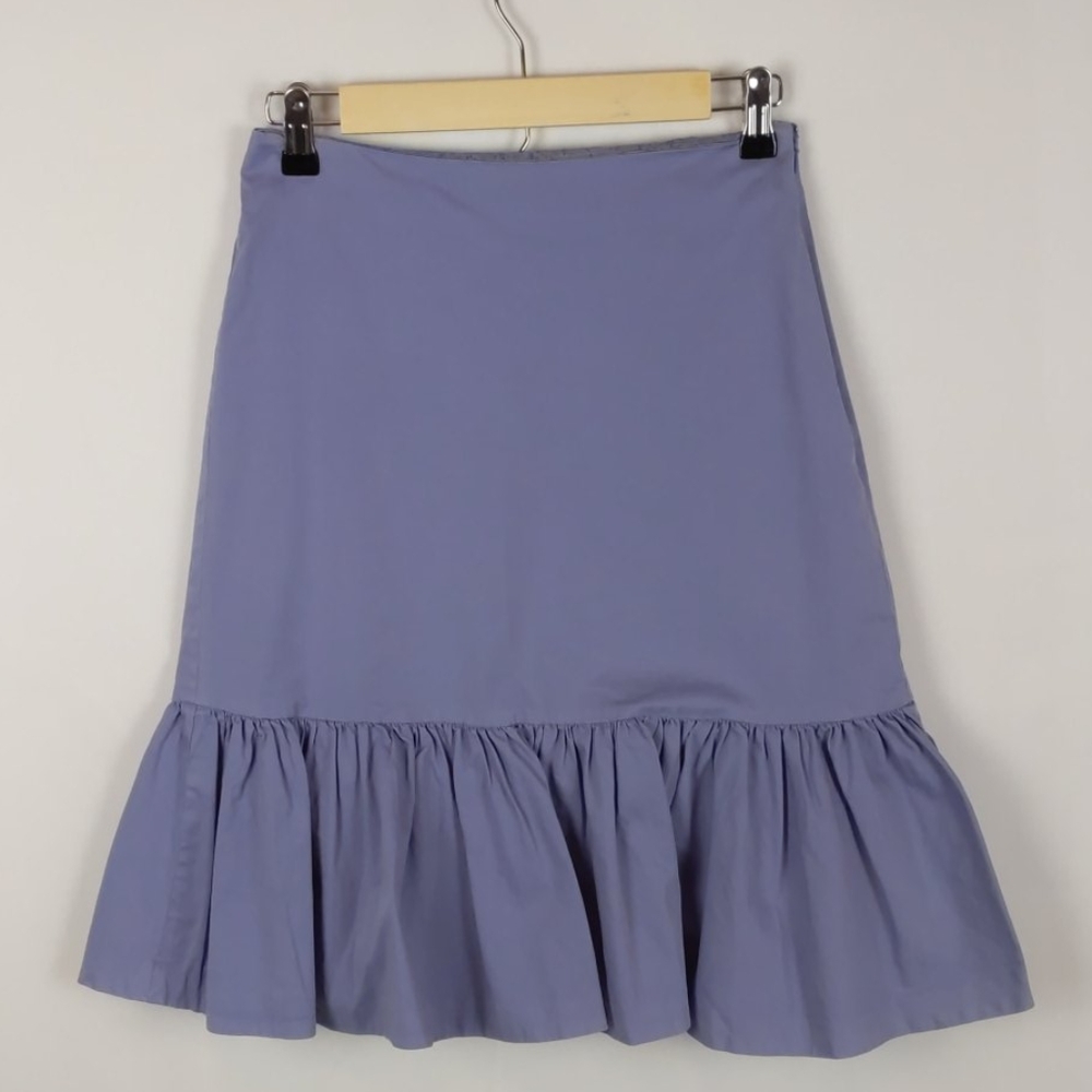 Sitwell Fitted Ruffle Hem Skirt In Periwinkle